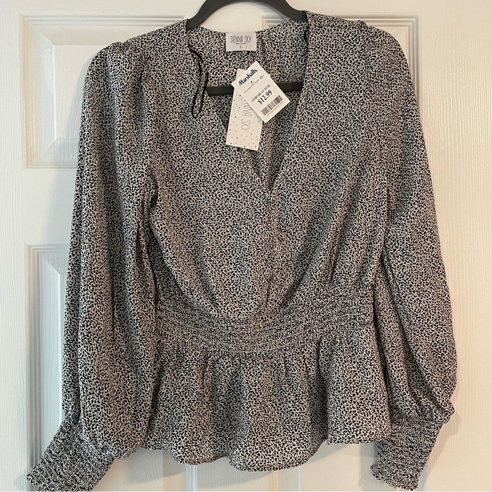 Sienna Sky leopard print blouse